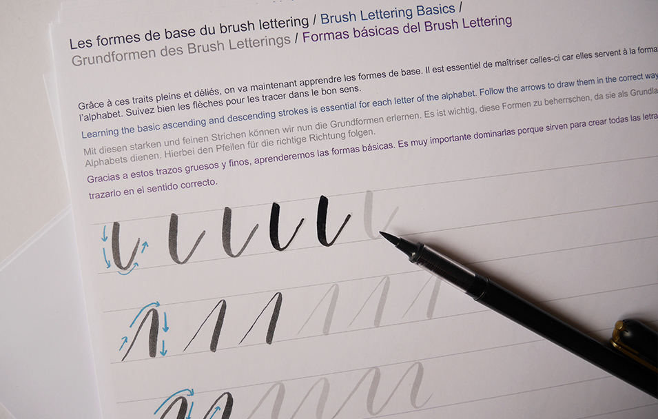 apprendre brush lettering Brause - Caligraphique