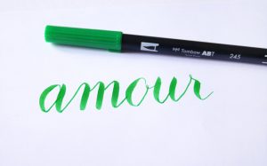 Brush lettering Tombow - Calligraphique