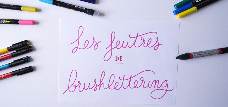 test brush pen lettering - calligraphique