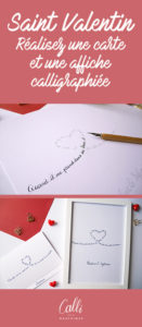 Carte saint-valentin calligraphie - calligraphique