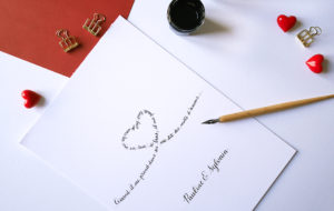 Carte saint valentin calligraphie - calligraphique