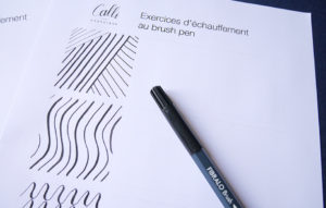 drills échauffement calligraphie et brush lettering - calligraphique