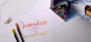 test colour Happy Box Edding - calligraphique