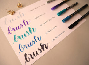 test brush pen - brush lettering - calligraphique