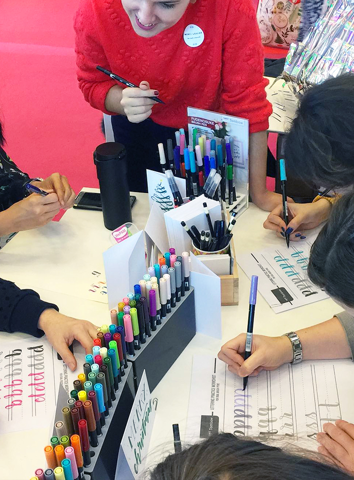 Atelier brush lettering salon créations et savoir faire 2018 CSF