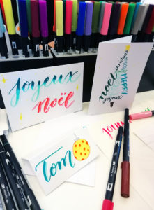 Atelier brush lettering salon créations et savoir faire 2018 CSF