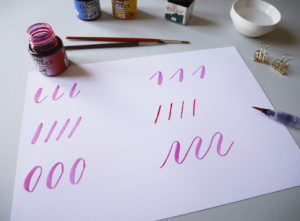 calligraphie au pinceau waterbrush lettering - calligraphique